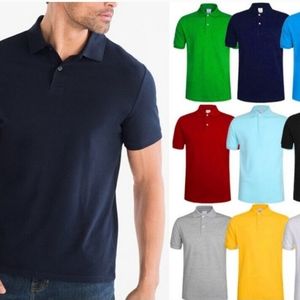 $39 RED-New Men's Polo Shirt   Cotton PIQUE  Plain T Shirt- QUALITY
